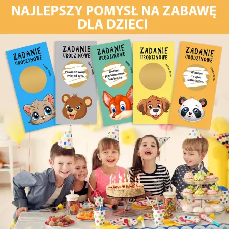 ZDRAPKI ZADANIA NA URODZINY ZABAWA dla dzieci Prezent x20