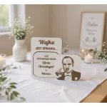 Piękna prośba o zostanie rodzicem chrzestnym magnes zestaw 2 sztuki w kopercie kraftowej