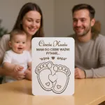 Piękna prośba o zostanie rodzicem chrzestnym magnes zestaw 2 sztuki w kopercie kraftowej
