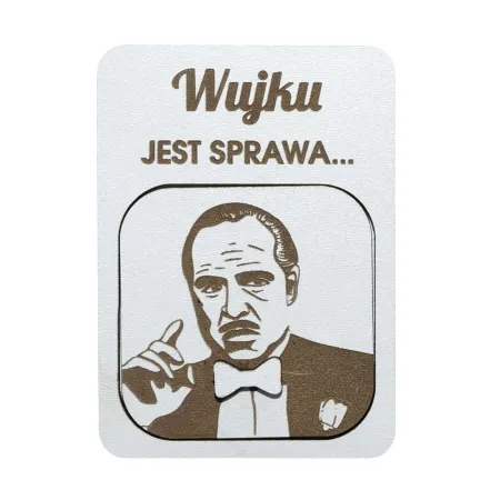 Piękna prośba o zostanie rodzicem chrzestnym magnes zestaw 2 sztuki w kopercie kraftowej