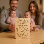 Piękna prośba o zostanie rodzicem chrzestnym magnes zestaw 2 sztuki w kopercie kraftowej
