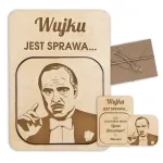 Piękna prośba o zostanie ojcem chrzestnym magnes w kopercie kraftowej