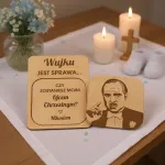 Piękna prośba o zostanie ojcem chrzestnym magnes w kopercie kraftowej