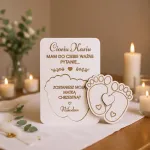 Piękna prośba o zostanie matką chrzestną magnes w kopercie kraftowej