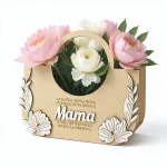 Prezent na Dzień Mamy wyjątkowa personalizowana torebka flowerbox na słodycze na kwiaty gotowy prezent