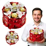 Tort Słodki Prezent Upominek Zestaw Słodyczy Box na Dzień Ojca taty