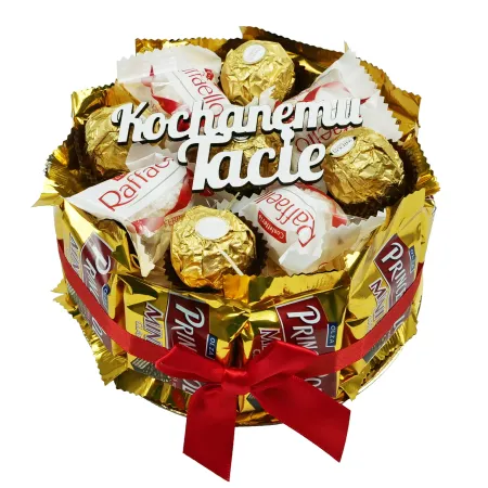 Tort Słodki Prezent Upominek Zestaw Słodyczy Box na Dzień Ojca taty
