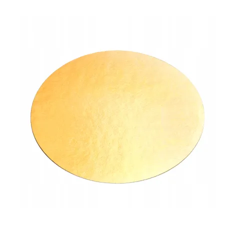 Podkład okrągły pod torty, ciasto złoty 16cm