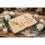 Drewniane pudełko na pieniądze na ślub prezent pamiątka wesele personalizowany grawer