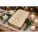 Drewniane pudełko na pieniądze na ślub prezent pamiątka wesele personalizowany grawer
