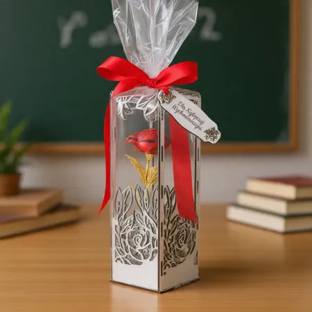 Wieczna Róża prezent na Zakończenie roku dla Nauczyciela dla Wychowawczyni od uczniów
