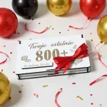 Pudełko na pieniądze prezent 18 urodziny twoje ostatnie 800+ 500+