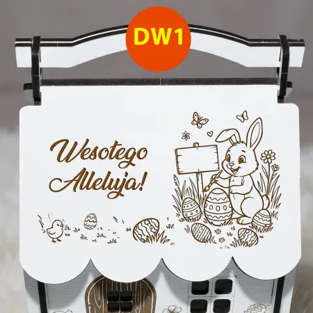 Drewniana Chatka Prezent Na Wielkanoc Domek Na Słodycze Cukierki