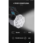 Akumulatorowa Latarka LED o dużej mocy 7 LED kempingowa, wędkarstwo Dzień